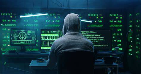 ilustracja cyberzagrożenia lub siatek rekrutacyjnych w internecie