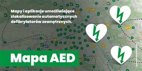 Mapa rozmieszczenia defibrylatorów AED w Knurowie