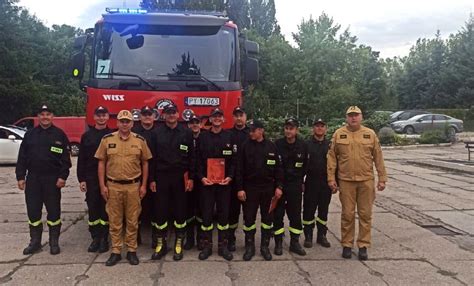 Strażacy z JRG Trzcianka po powrocie z misji w Grecji