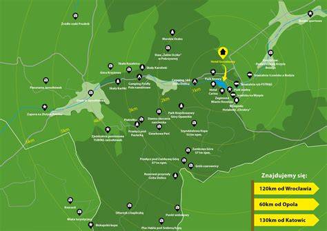 historyczna mapa Kiełkowa z zaznaczeniem rzek i ewentualnej lokalizacji zamku Minera