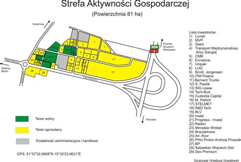 Mapa lub plan Strefy Aktywności Gospodarczej 