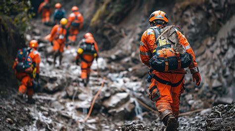 Thematic photo of a firefighter in action during rescue operation
