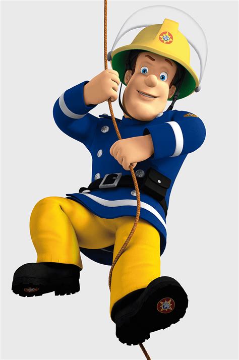 Character illustration of Fireman Sam in his uniform