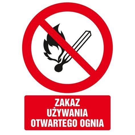 schemat bezpiecznej odległości od materiałów palnych podczas używania ognia otwartego