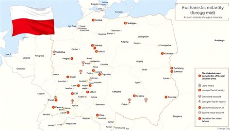 Mapa z zaznaczonymi łowiskami w regionie