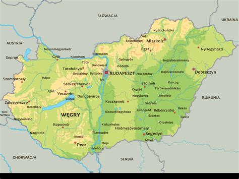 Mapa Węgier z zaznaczoną miejscowością Kiskunfélegyháza