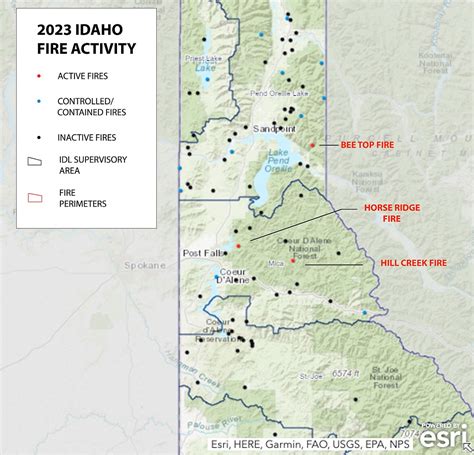 Map showing location of forest fires in Koszalin/Białogard region