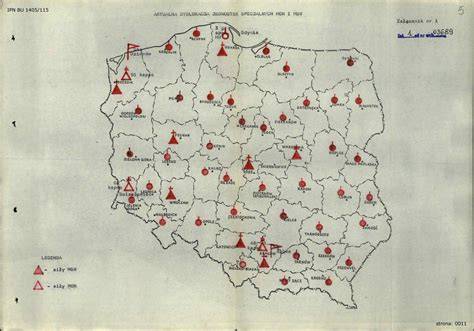 Mapa rozmieszczenia jednostek OSP w Polsce z wyróżnieniem jednostek w KSRG