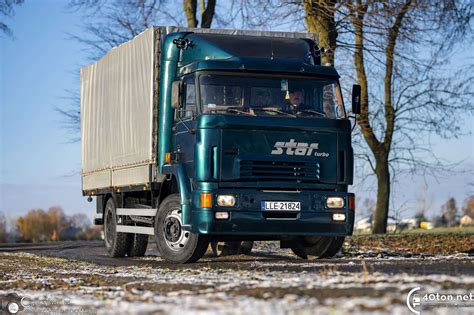 Schemat podwozia Star 1142 z elementami zabudowy pożarniczej