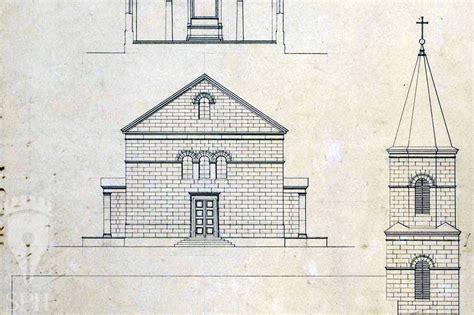 Architektoniczny projekt odbudowywanego kościoła w Stubnie