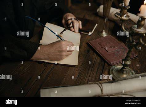 Thematic photo of an OSP chronicler writing in a traditional chronicle book