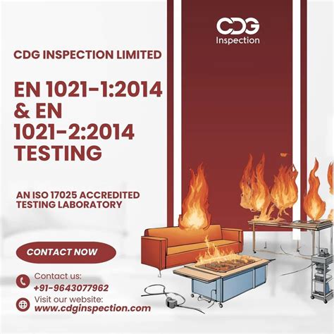 Infographic: Diagram illustrating fire resistance testing of upholstered furniture according to EN 1021
