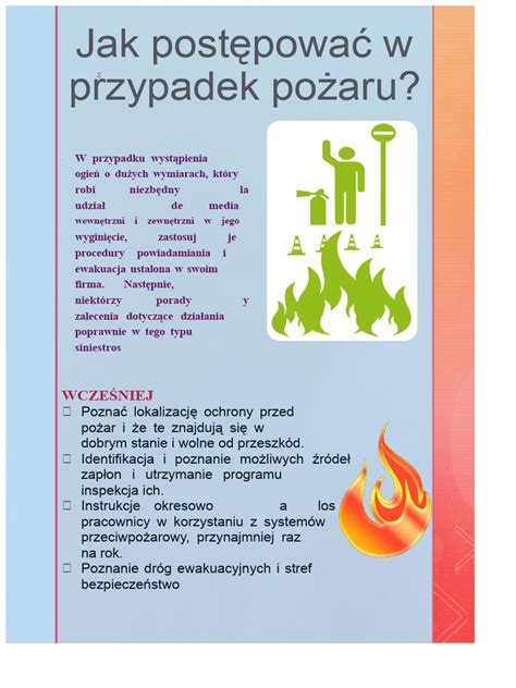 infografika przedstawiająca numery alarmowe i schemat postępowania w przypadku pożaru