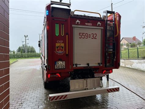 Ciężki wóz ratowniczo-gaśniczy OSP Jedwabno w akcji