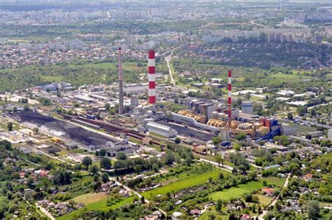 Zdjęcie płonącej elektrociepłowni