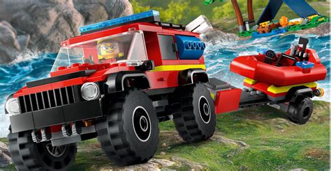 LEGO City Terenowy wóz strażacki z łodzią ratunkową