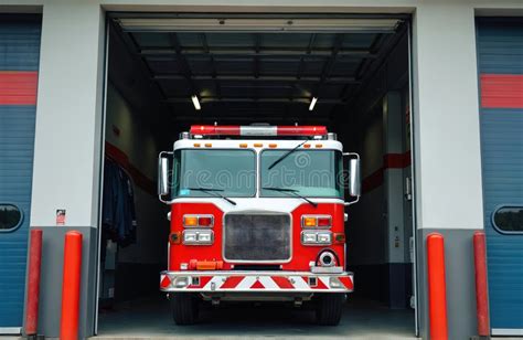 Thematic photo of a fire engine in action or parked at a station