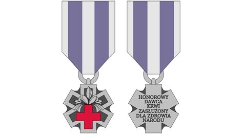 Wizerunek odznaki Honorowy Dawca Krwi - Zasłużony dla Zdrowia Narodu