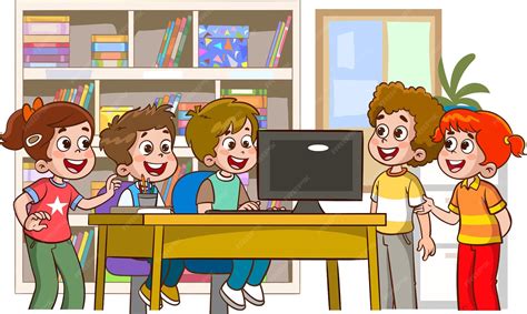 Ilustracja przedstawiająca dzieci uczące się o bezpieczeństwie pożarowym