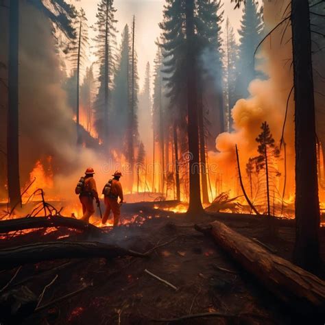 Thematic photo of firefighters battling a forest fire, with smoke and possibly an aerial view of a helicopter or plane