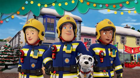 Thematic photo of Fireman Sam and his friends from Pontypandy