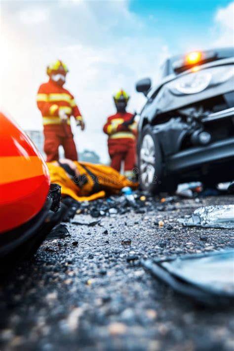 Photo depicting OSP firefighters assisting at a car accident or flood