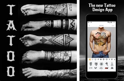 grafika przedstawiająca różne rodzaje tatuaży na ciele, z naciskiem na ramiona i przedramiona