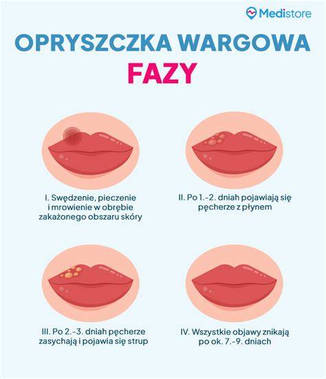 Zdjęcie opryszczki wargowej