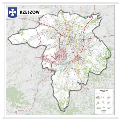 Mapa Pleszewa z zaznaczoną ulicą Poznańską i rondem Mikołajczyka