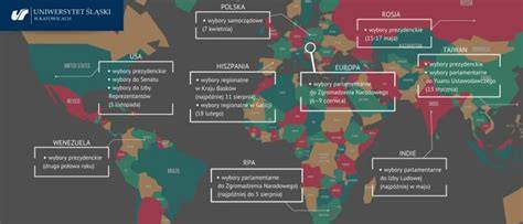 Mapa Kalifornii z zaznaczonymi obszarami zagrożenia pożarowego i kierunkami wiatrów Santa Ana