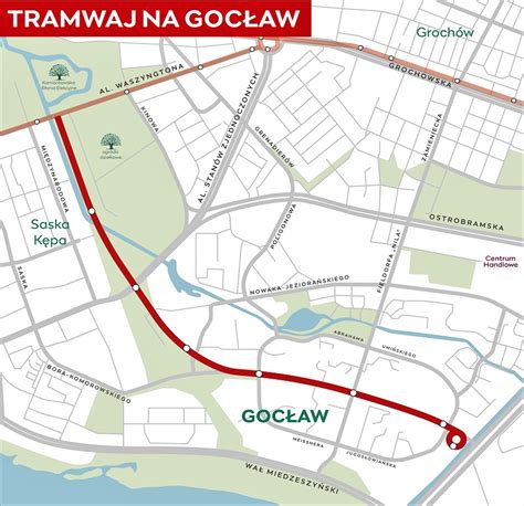Mapa trasy z Dąbrowy Górniczej do Tucznawy z zaznaczonymi przystankami