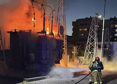 Zdjęcie z akcji gaśniczej pożaru w Bydgoszczy
