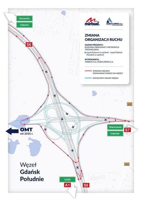 Mapa drogowa z zaznaczonymi miejscami zmian organizacji ruchu