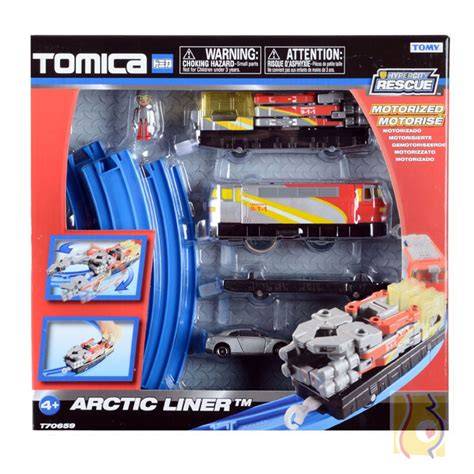 Zdjęcie zestawu Tomica Pociąg Arctic Liner Emergency z pociągiem, samochodem i figurką