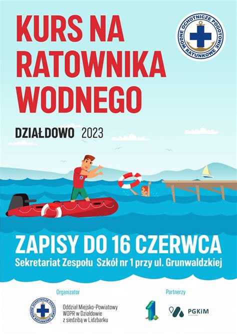 Ilustracja przedstawiająca symbol ratownika wodnego w akcji