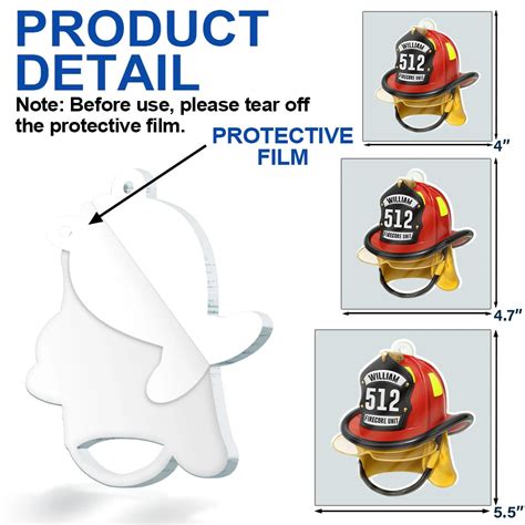 Photo of a metal firefighter identifier with 3D effect