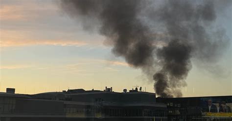 Zdjęcie satelitarne chmury dymu znad Siemianowic Śląskich