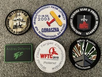 Przykładowe naszywki specjalności z regulaminu umundurowania OSP
