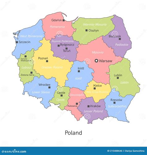 mapa Polski z zaznaczonymi regionami dotkniętymi atakiem zimy