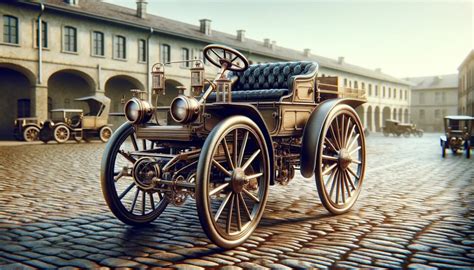 Zdjęcie historycznego samochodu strażackiego z początku XX wieku