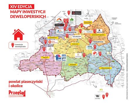 Mapa powiatu wielickiego z zaznaczonymi obszarami najbardziej dotkniętymi powodziami