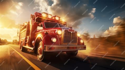 Thematic photo of a fire engine in a city street, possibly Łódź