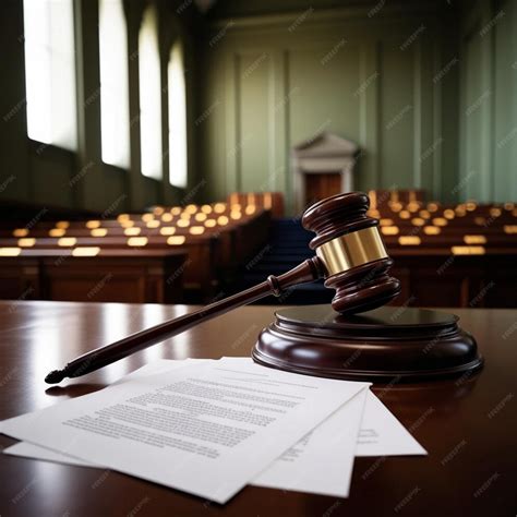 Photo of a courtroom or legal document
