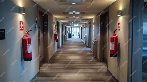 Thematic photo of a modern hotel building with fire safety systems visible