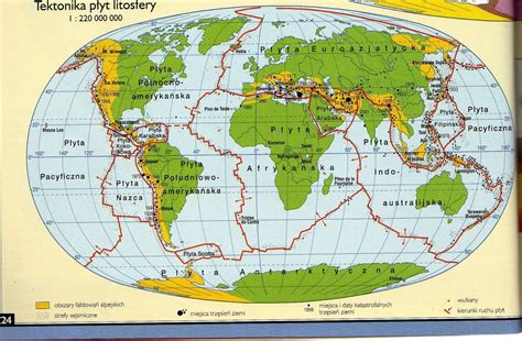 mapa Japonii z zaznaczonymi obszarami dotkniętymi trzęsieniem ziemi i tsunami