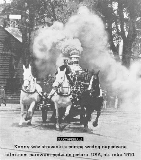 Rycina przedstawiająca konny wóz strażacki z ręczną pompą wodną z XVI wieku