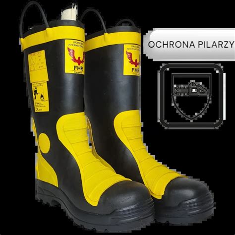 Buty strażackie z włożoną wkładką ocieplającą