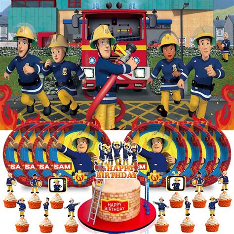 Fireman Sam themed party decorations or school accessories