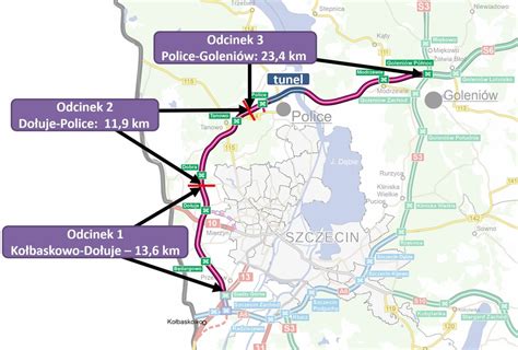 Mapa: położenie tunelu Oslofjord i jego trasa