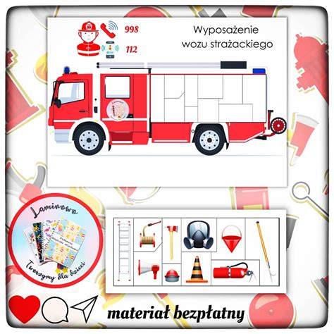 Infografika z wyposażeniem strażaka